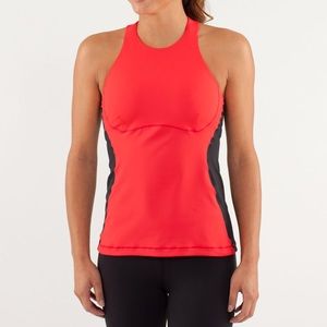 Lululemon Spin it to Win It Red Cross Back Tank